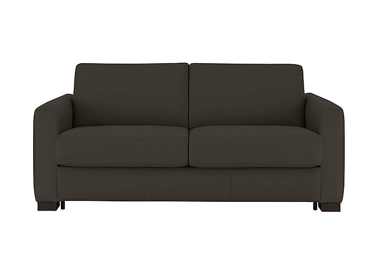 Nicoletti - Alcova 2.5 Seater Leather Sofa Bed with Box Arms - Torello Taupe