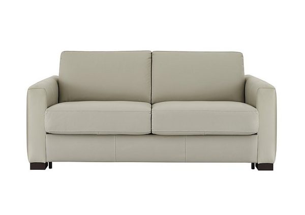 Nicoletti  Alcova 25 Seater Leather Sofa Bed with Box Arms  Torello Tortora | Bed Sava
