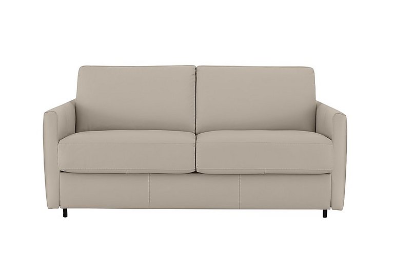 Nicoletti - Alcova 2.5 Seater Leather Sofa Bed with Slim Arms - Botera Crema