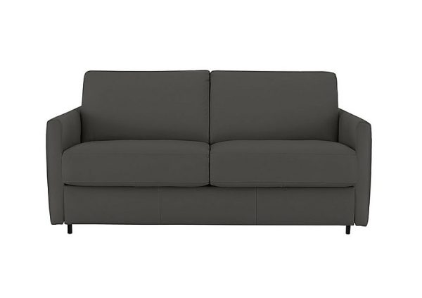 Nicoletti  Alcova 25 Seater Leather Sofa Bed with Slim Arms  Botero Grigio | Bed Sava
