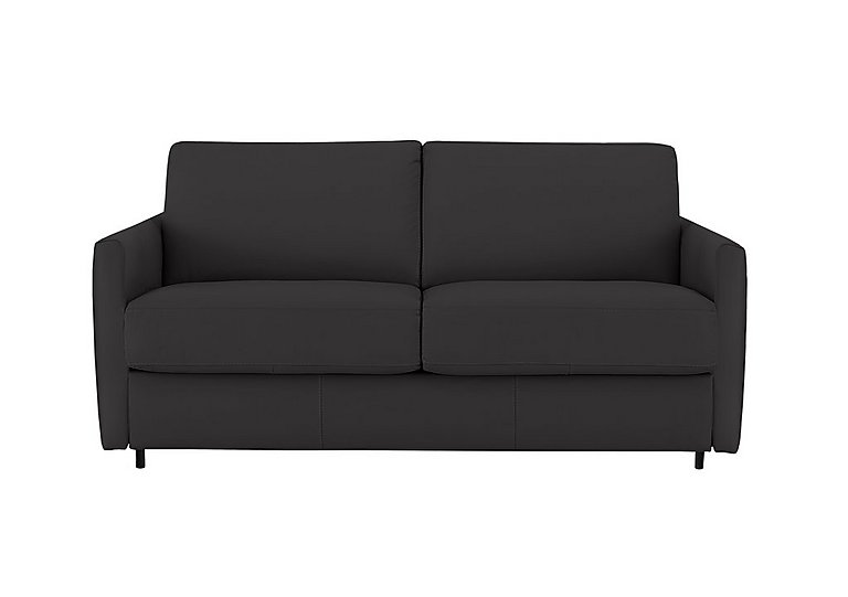 Nicoletti - Alcova 2.5 Seater Leather Sofa Bed with Slim Arms - Botero Nero