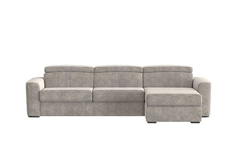Infinity Fabric Right Hand Facing Corner Chaise Sofa Bed with Storage - Grey