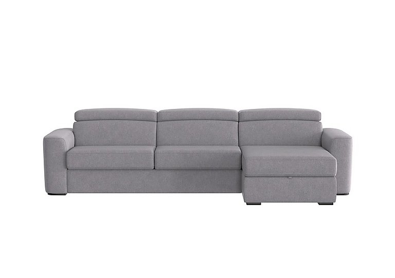 Infinity Fabric Right Hand Facing Corner Chaise Sofa Bed with Storage - R27 Pewter