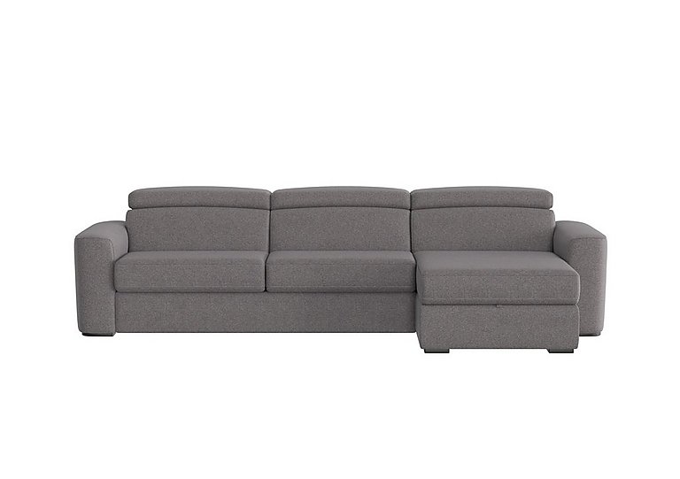Infinity Fabric Right Hand Facing Corner Chaise Sofa Bed with Storage - Charcoal Gray