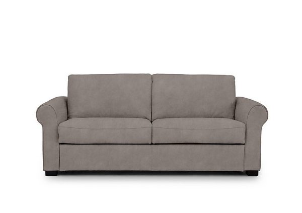 Jaxx Fabric Sofa Bed with Scroll Arms  Dexter Mocha | Bed Sava