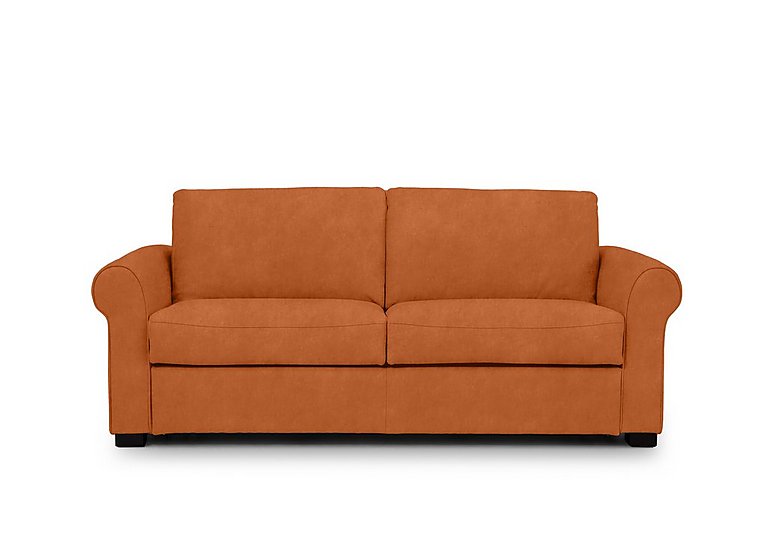 Jaxx Fabric Sofa Bed with Scroll Arms - Dexter Pumpkin