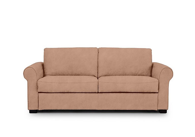Jaxx Fabric Sofa Bed with Scroll Arms - Dexter Sand