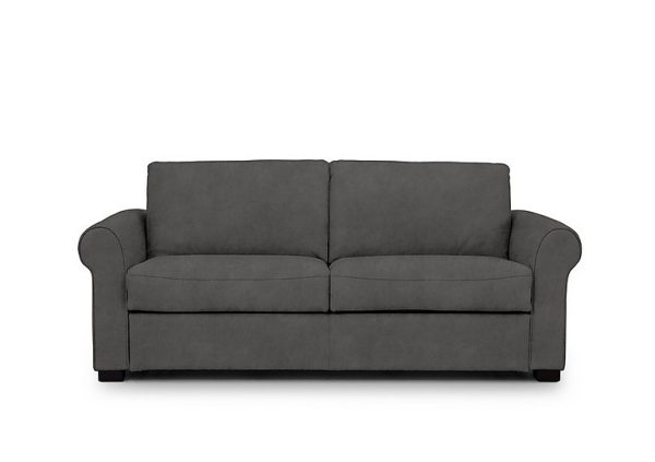 Jaxx Fabric Sofa Bed with Scroll Arms  Dexter Shadow | Bed Sava