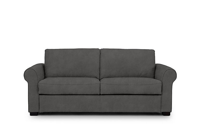 Jaxx Fabric Sofa Bed with Scroll Arms - Dexter Shadow