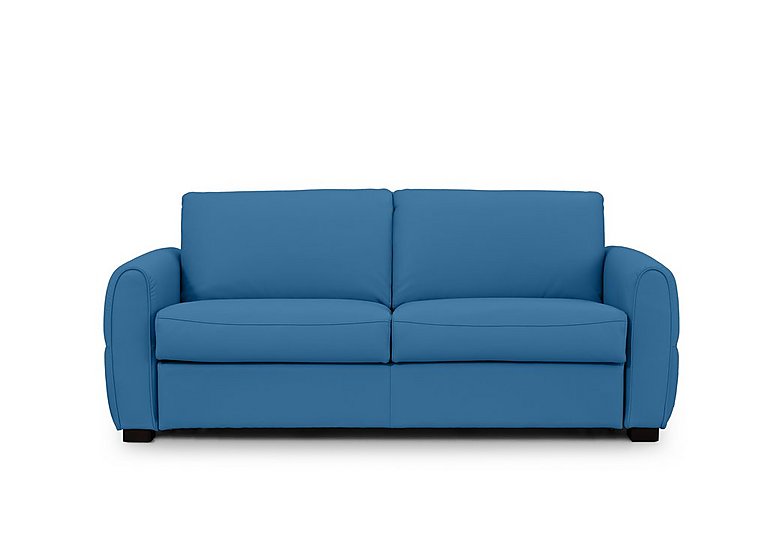 Jaxx Leather Sofa Bed with Arch Arms - Aegean