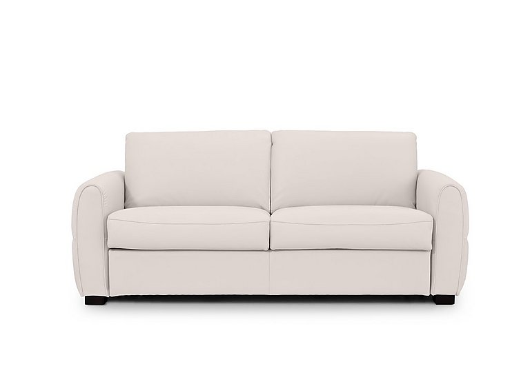 Jaxx Leather Sofa Bed with Arch Arms - Cotton