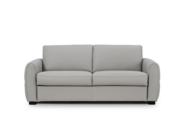 Jaxx Leather Sofa Bed with Arch Arms - Lead Grey
