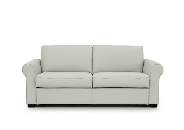 Jaxx Leather Sofa Bed with Scroll Arms | Bed Sava
