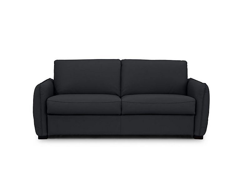 Jaxx Leather Sofa Bed with Slim Arms - Lavender Grey