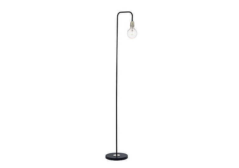 Kiefer Floor Lamp - Black & Antique Brass