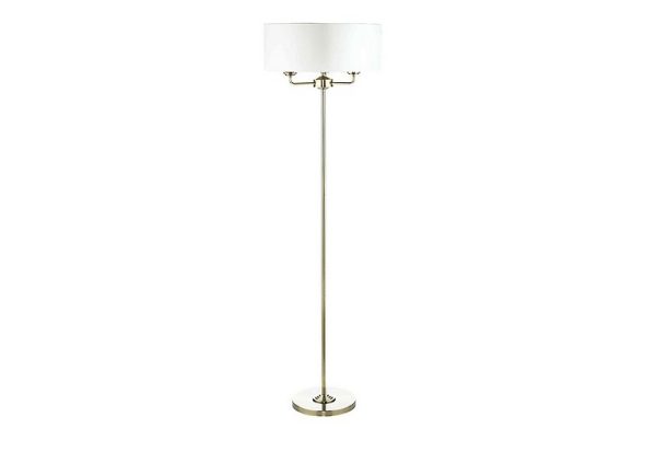 Laura Ashley  Sorrento 3 Light Floor Lamp  Antique Brass | Bed Sava