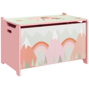Toy Box Kids Toy Chest with Lid Safety Hinge Cute Design | Bed Sava