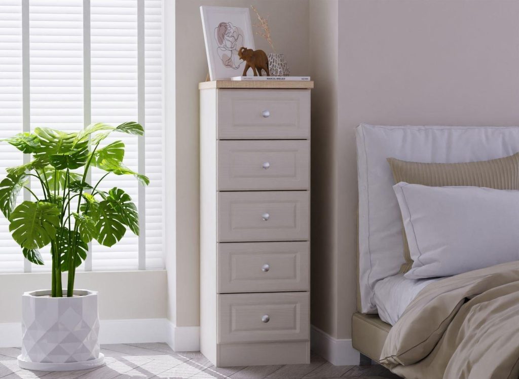 Texas 5-Drawer Tall Boy - Cream