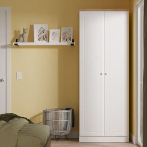 Texas 2 Door Wardrobe  White | Bed Sava