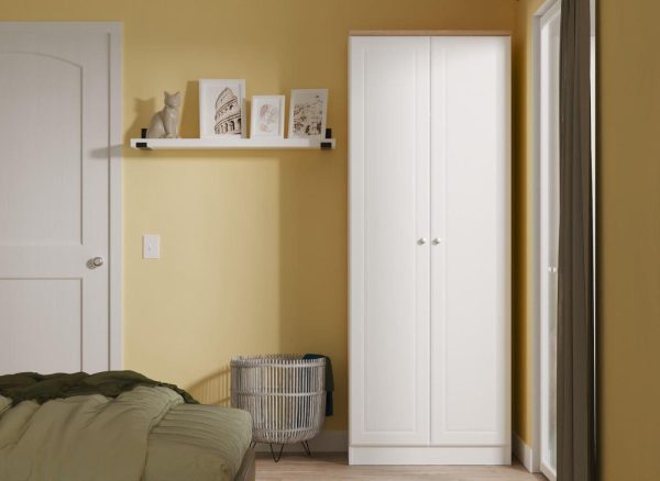 Texas 2 Door Wardrobe  White | Bed Sava