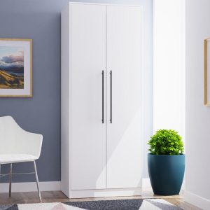 Oregon 2 Door Wardrobe  White | Bed Sava