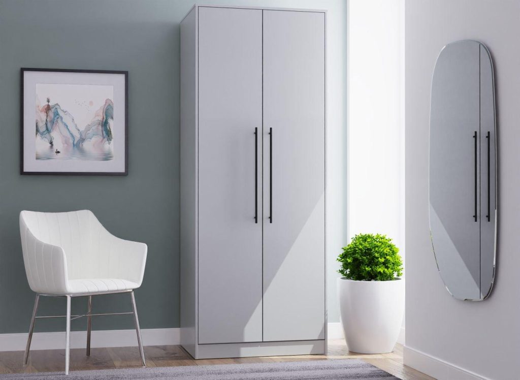 Oregon 2-Door Wardrobe - Grey
