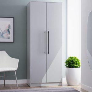 Oregon 2 Door Wardrobe  Grey | Bed Sava
