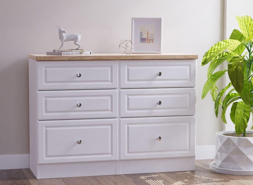 Texas 6-Drawer Chest - White