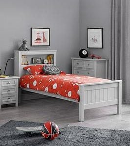 Julian Bowen Maine Bookcase Bed 90 Cm  Dove Grey | Bed Sava