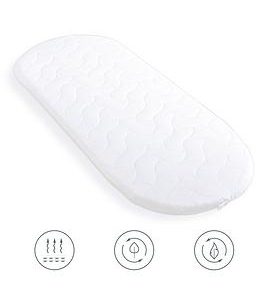 Clair De Lune Quilted Microfibre Wicker Moses Basket Mattress | Bed Sava