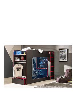 Julian Bowen Impact Gaming Bunk Bed - Black/Red
