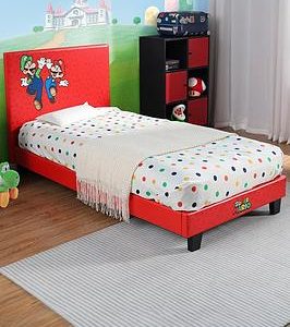 X Rocker Nintendo Super Mario Single Bed Frame  Red | Bed Sava