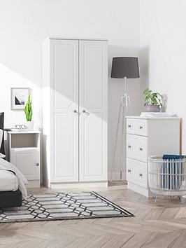 Swift Cambridge 3 Piece Set - 2 Door Wardrobe, 3 Drawer Chest And Bedside Chest - Grey