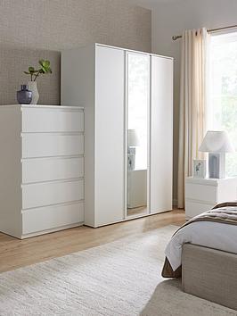 Very Home Lisson 3 Piece Package - 3 Door Wardrobe, 5 Drawer Chest And 2 Drawer Bedside Chest - Fsc&Reg; Certified