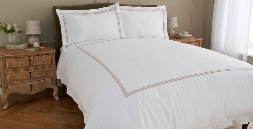 Cotton Collection Double Row Cord Duvet Cover - Natural, Double