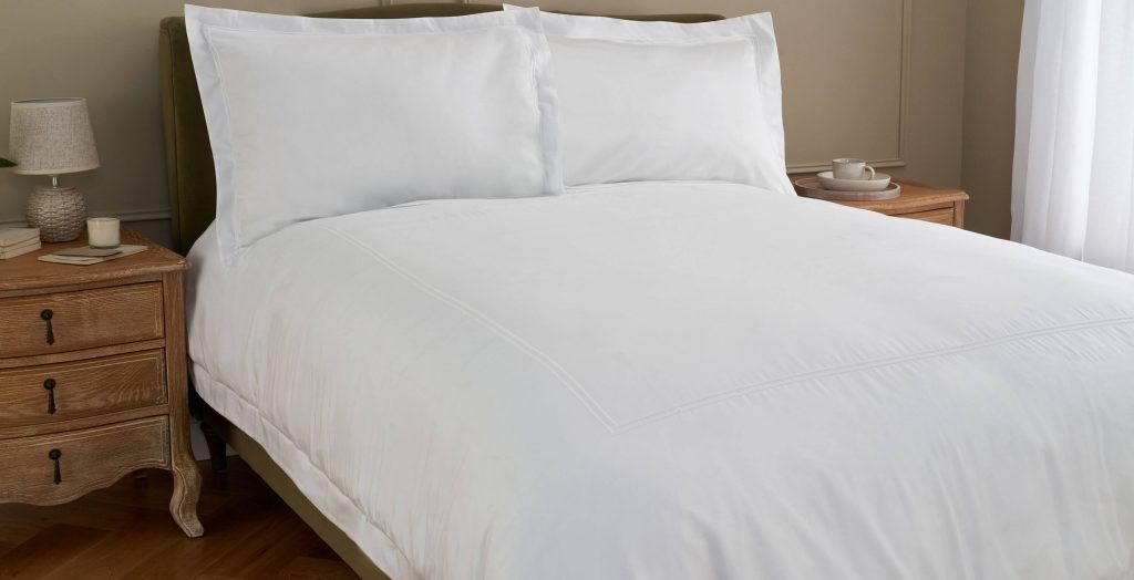 Cotton Collection Double Row Cord Duvet Cover - White, King