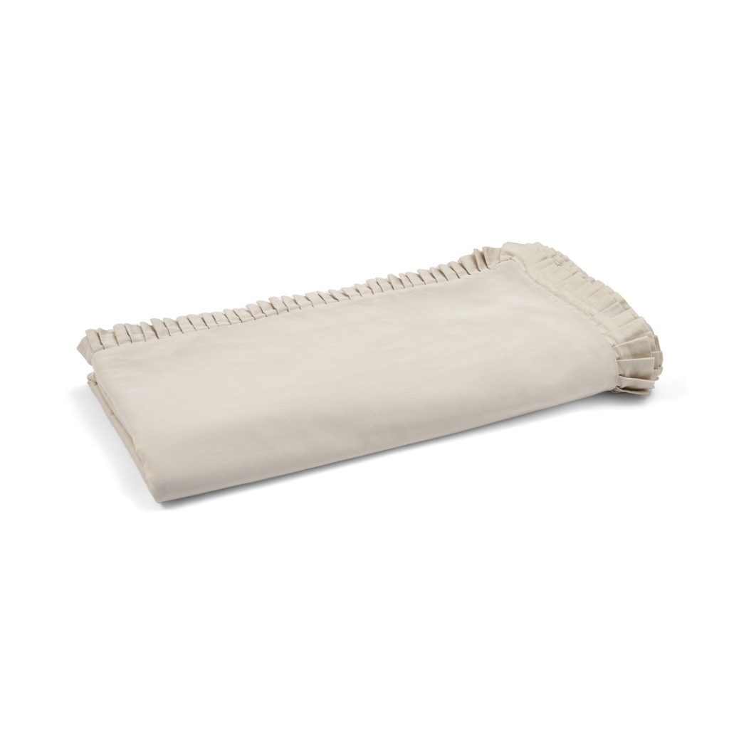 Cotton Collection Frill Duvet Cover - Natural, Double