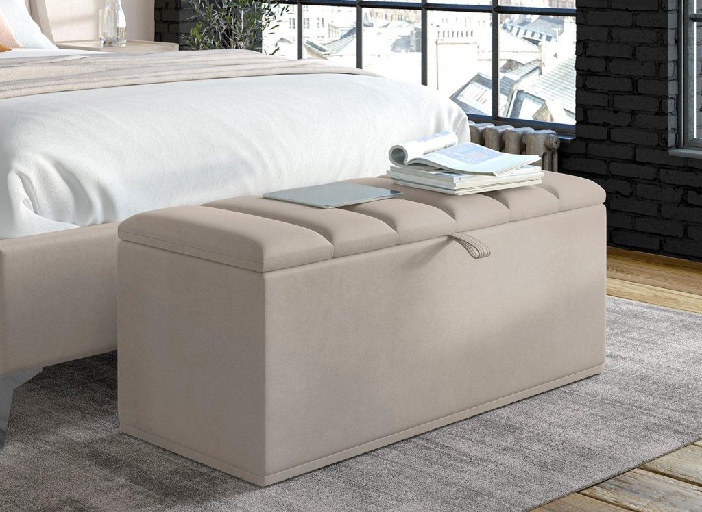 Enzo Upholstered Blanket Box - Grey