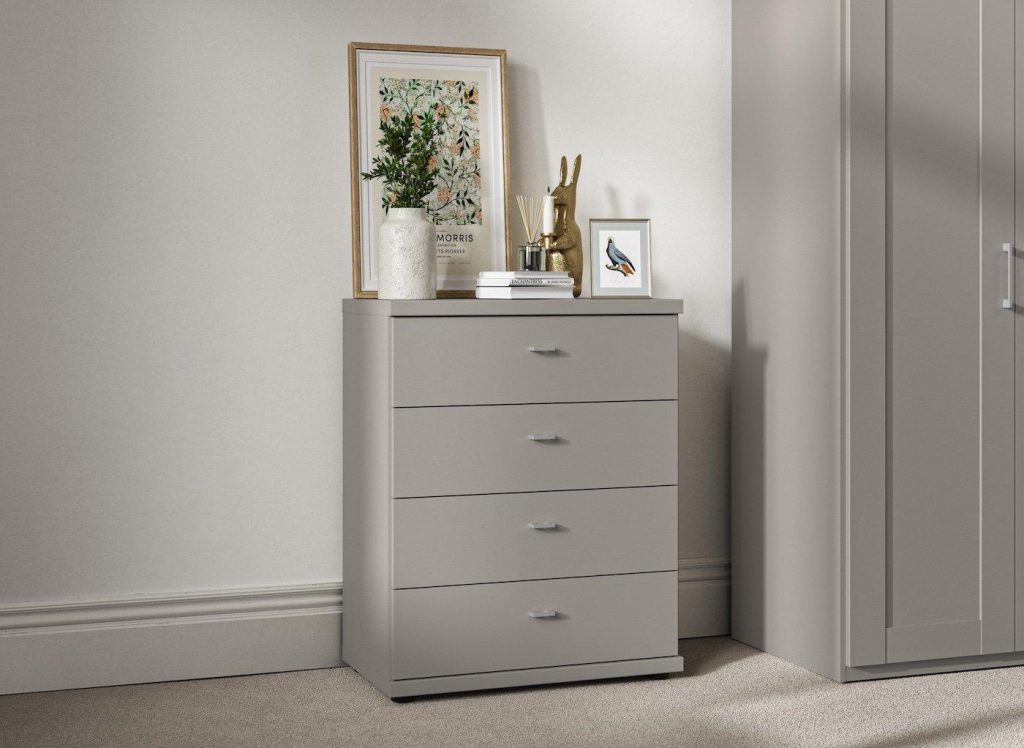 Dover 4-Drawer Chest - Grey