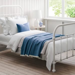 Oliver Bed  Porcelain White Single | Bed Sava