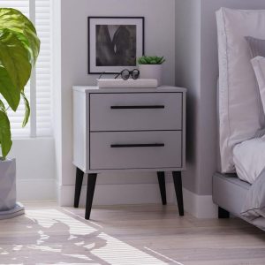 Oregon Bedside Table  Grey | Bed Sava