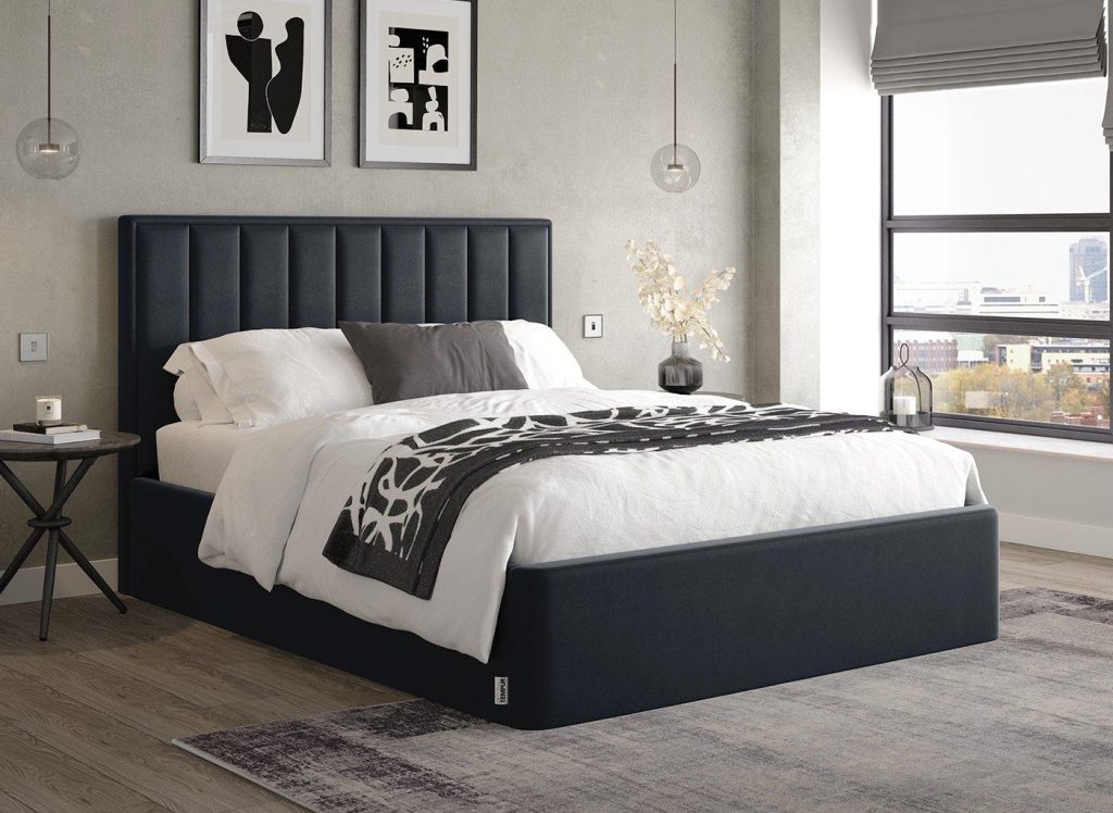 TEMPUR Duke Ottoman Base  50 King  Blue | Bed Sava