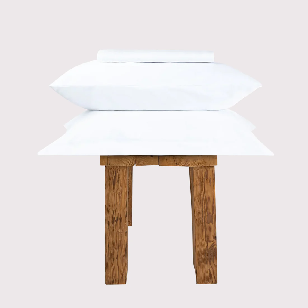 300 Thread Count Peaceful Empress Sheet Set - Percale White, Super King / Fitted / Standard