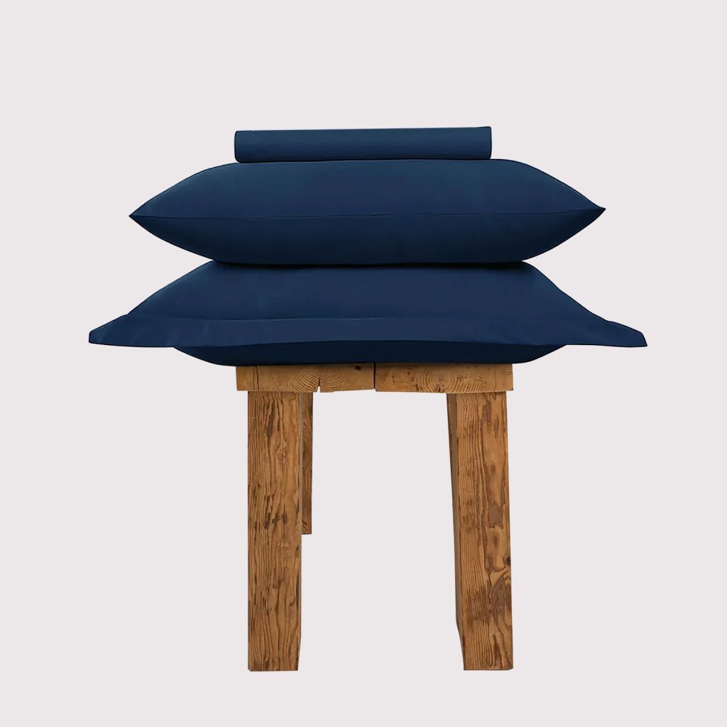 800 Thread Count Egyptian Cotton Grand Splendour Lux Sheet Set - Navy Peony, Super King / Fitted / Oxford