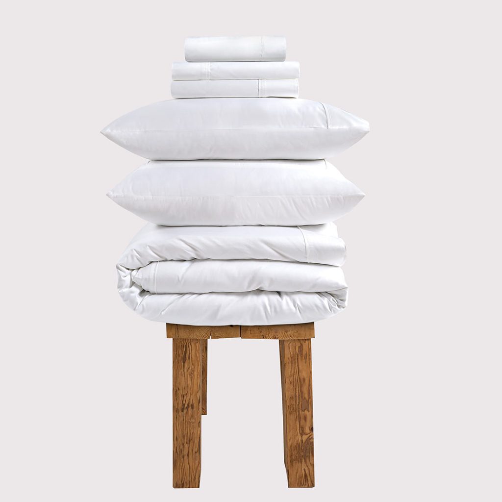 800 Thread Count Egyptian Cotton Windsor LUXE Bedding Set - Brilliant White, Double / Brilliant White