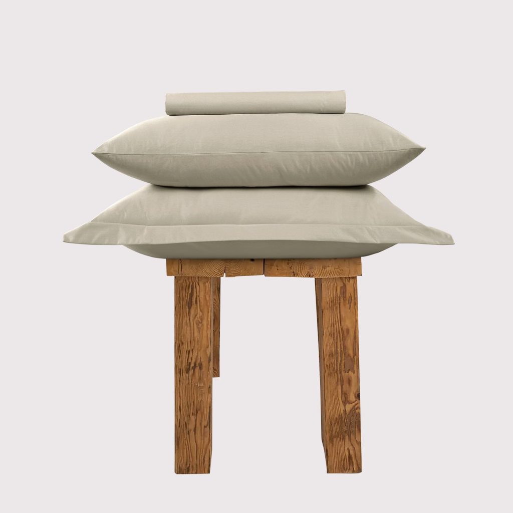 300 Thread Count Peaceful Empress Sheet Set - Oatmeal, Super King / Fitted / Oxford