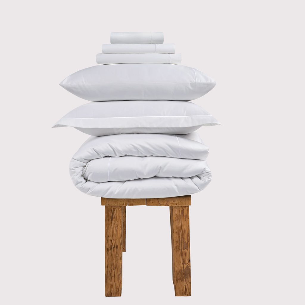 300 Thread Count Percale Oakwood Bedding Set - Brilliant White, Double / Brilliant White