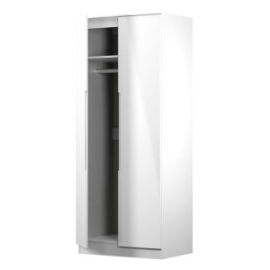 Houston 2 Door Wardrobe  White | Bed Sava