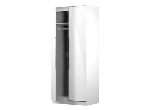 Houston 2 Door Wardrobe  White | Bed Sava