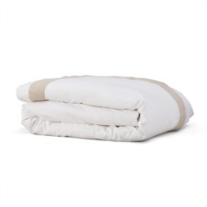 Natural Collection Linen Border Duvet Cover  Natural Double | Bed Sava